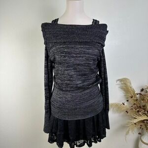 Apt. 9 Shimmering Off-The-Shoulder Knit Sweater Size Medium